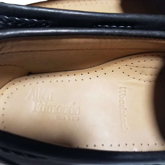 Allen Edmonds Men's Black Leather Tassel Woodstock Slip On Loafer Size 8D - Picture 7 of 8